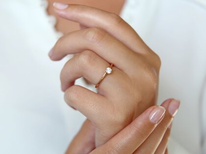 Verlovingsring Heaven 6 in 18K roségoud met Lab-grown diamant 0,25ct E/VS