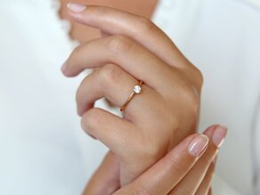 Verlovingsring Heaven 6 in 18K roségoud met Lab-grown diamant 0,25ct E/VS