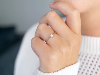 Verlovingsring Heaven 6 in zilver 925/- met Lab-grown diamant 0,15ct E/VS
