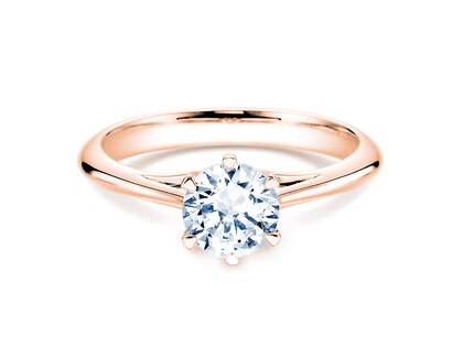 Verlovingsring Heaven 6 in 14K roségoud met Lab-grown diamant 1,00ct E/VS