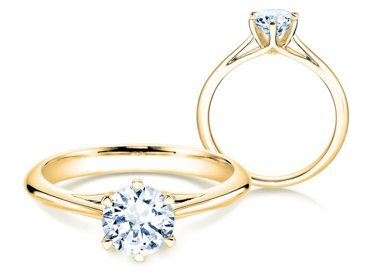 Verlovingsring Heaven 6 in 9K geelgoud met Lab-grown diamant 1,00ct E/VS