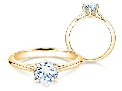 Verlovingsring Heaven 6 in 9K geelgoud met Lab-grown diamant 2,50ct E/VS