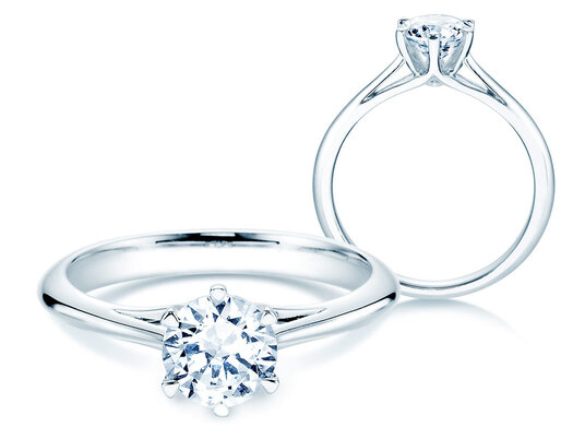 Verlovingsring Heaven 6 in 9K witgoud met Lab-grown diamant 1,00ct E/VS