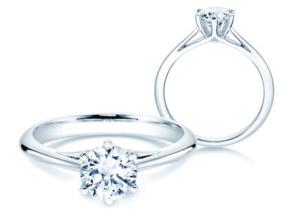 Verlovingsring Heaven 6 in 9K witgoud met Lab-grown diamant 1,00ct E/VS