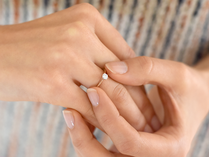Verlovingsring Heaven 6 in 18K roségoud met Lab-grown diamant 0,25ct E/VS