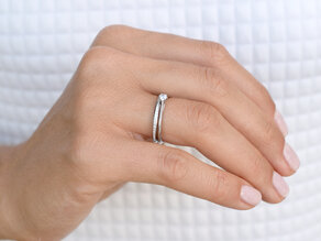 Verlovingsring Heaven 6 in zilver 925/- met diamant 0,15ct G/SI