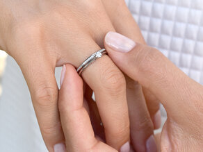 Verlovingsring Heaven 6 in 9K witgoud met diamant 0,25ct H/SI