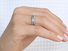Verlovingsring Heaven 6 in 18K witgoud met diamant 0,30ct G/SI