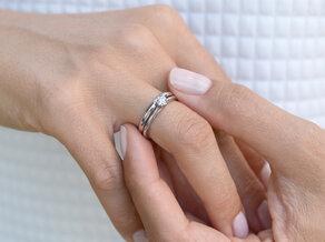 Verlovingsring Heaven 6 in platina 950/- met diamant 0,40ct G/SI