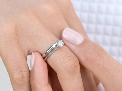 Verlovingsring Heaven 6 in 9K witgoud met diamant 0,60ct H/SI