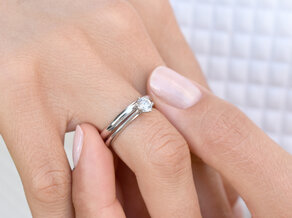Verlovingsring Heaven 6 in 9K witgoud met diamant 0,60ct H/SI