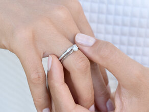 Verlovingsring Heaven 6 in 9K witgoud met Lab-grown diamant 0,75ct E/VS