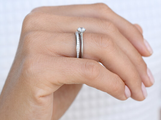 Verlovingsring Heaven 6 in 14K witgoud met Lab-grown diamant 0,75ct D/IF