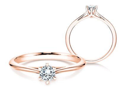 Verlovingsring Heaven 6 in 9K roségoud met Lab-grown diamant 0,25ct E/VS