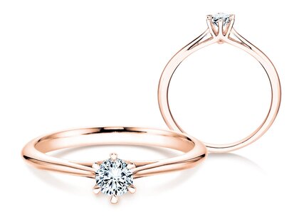 Verlovingsring Heaven 6 in 18K roségoud met Lab-grown diamant 0,25ct E/VS