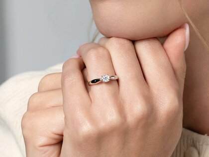 Verlovingsring Joy in 14K witgoud met diamant 0,50ct G/VS