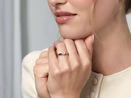 Verlovingsring Joy in 14K witgoud met diamant 0,50ct G/VS