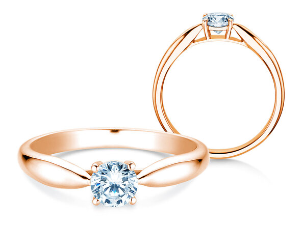 Verlovingsring Joy in 14K roségoud met diamant 0,50ct H/SI