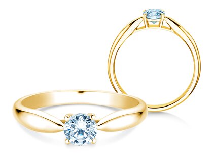 Verlovingsring Joy in 9K geelgoud met Lab-grown diamant 0,25ct E/VS