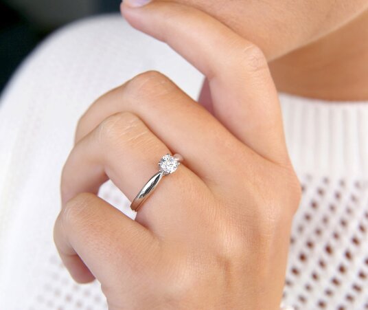 Verlovingsring Joy in 9K witgoud met Lab-grown diamant 0,25ct D/IF