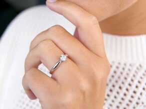 Verlovingsring Joy in 14K witgoud met diamant 0,50ct G/VS