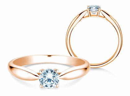 Verlovingsring Joy in 14K roségoud met diamant 0,25ct G/SI