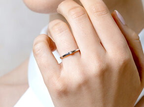 Verlovingsring Love in 14K witgoud met diamant 0,04ct G/SI