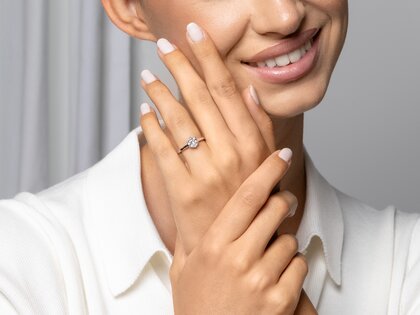 Verlovingsring Madison in 9K witgoud met diamant 1,00ct H/SI