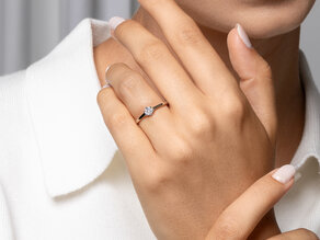 Verlovingsring Madison in 14K roségoud met diamant 0,20ct G/IF