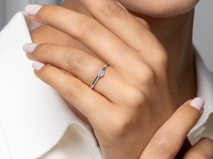 Verlovingsring Madison in platina 950/- met diamant 0,25ct G/SI