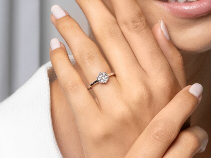 Verlovingsring Madison in 9K witgoud met diamant 1,00ct H/SI