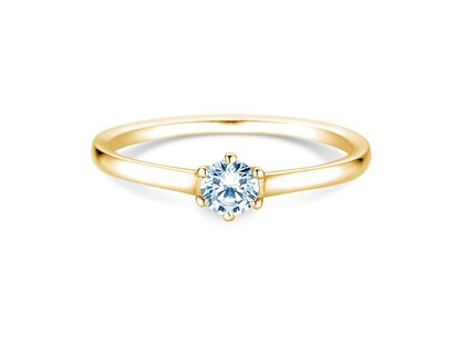 Verlovingsring Madison in 14K geelgoud met diamant 0,15ct H/SI