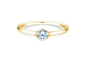 Verlovingsring Madison in 14K geelgoud met diamant 0,15ct H/SI