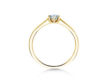 Verlovingsring Madison in 14K geelgoud met diamant 0,15ct H/SI