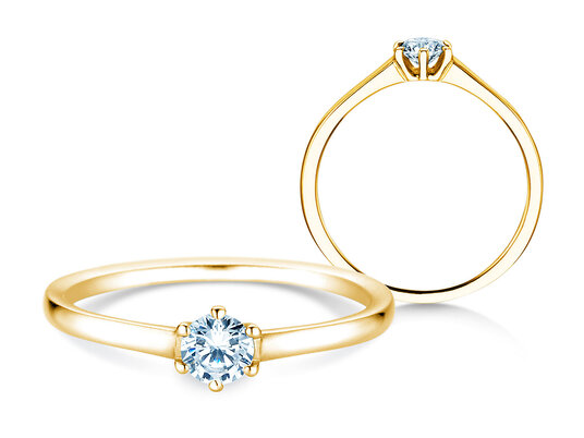 Verlovingsring Madison in 14K geelgoud met Lab-grown diamant 0,15ct E/VS
