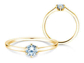 Verlovingsring Madison in 18K geelgoud met diamant 0,25ct G/SI