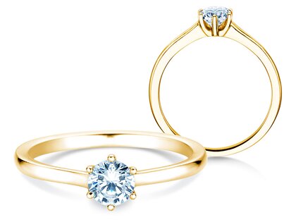 Verlovingsring Madison in 14K geelgoud met Lab-grown diamant 0,50ct E/VS
