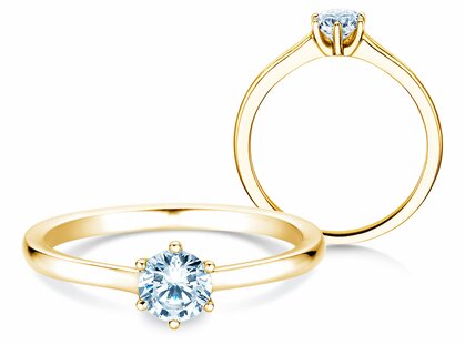 Verlovingsring Madison in 14K geelgoud met diamant 0,50ct G/SI