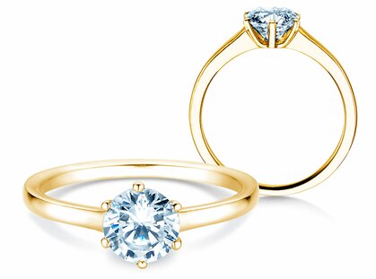 Verlovingsring Madison in 14K geelgoud met diamant 1,00ct G/SI