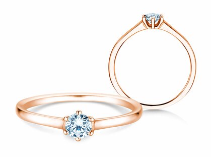 Verlovingsring Madison in 18K roségoud met diamant 0,20ct G/SI
