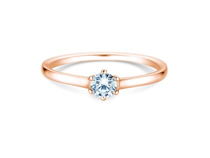 Verlovingsring Madison in 14K roségoud met diamant 0,20ct G/IF
