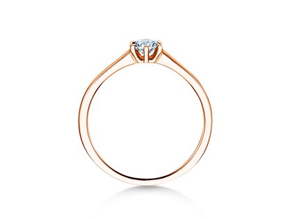 Verlovingsring Madison in 14K roségoud met diamant 0,20ct G/IF