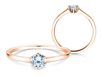 Verlovingsring Madison in 14K roségoud met diamant 0,25ct H/SI
