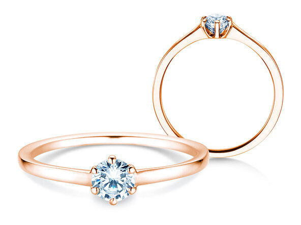 Verlovingsring Madison in 14K roségoud met diamant 0,25ct H/SI