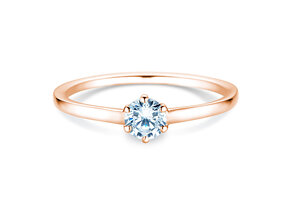 Verlovingsring Madison in 14K roségoud met diamant 0,25ct H/SI