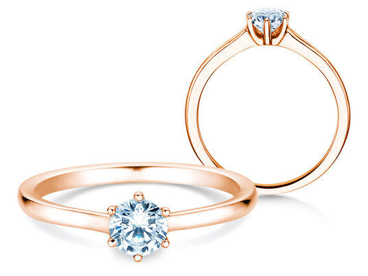 Verlovingsring Madison in 9K witgoud met diamant 0,50ct H/SI