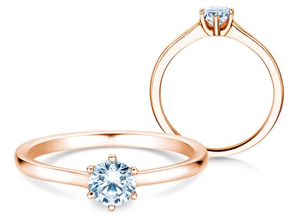Verlovingsring Madison in 14K roségoud met diamant 0,50ct H/SI