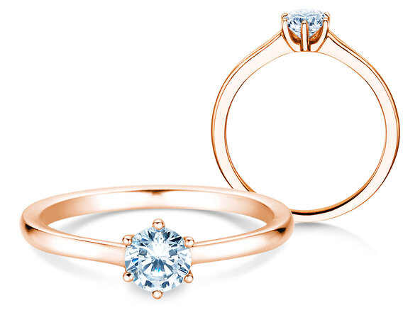 Verlovingsring Madison in 14K roségoud met diamant 0,50ct H/SI