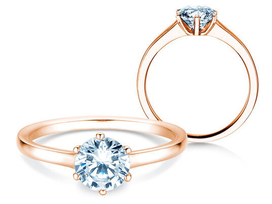 Verlovingsring Madison in 9K witgoud met diamant 1,00ct H/SI
