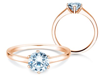Verlovingsring Madison in 14K roségoud met diamant 1,00ct H/SI